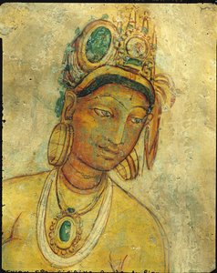 Les demoiselles des nuages, de la forteresse rocheuse, 5ème siècle (détail) - Sri Lankan School